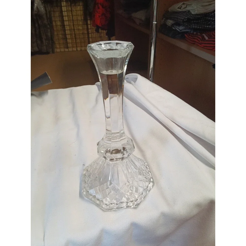 Elegant Crystal Glass Candlestick Holder - 25% Off 5+ Items
